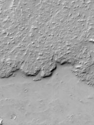 PIA01693: Margin of Lava Flow in Daedalia Planum