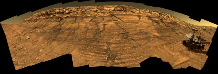 PIA03241: Opportunity on 'Burns Cliff' (Simulated)