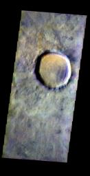 PIA06001: Acidalia Planitia Crater