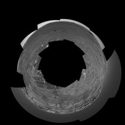 PIA07073: Opportunity at the Wall (Polar)