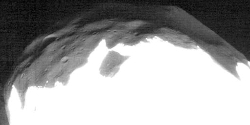 PIA10370: 'Marsshine' on Shadowed Part of Phobos