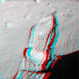 PIA11192: Rock Moved by Mars Lander Arm, Stereo View