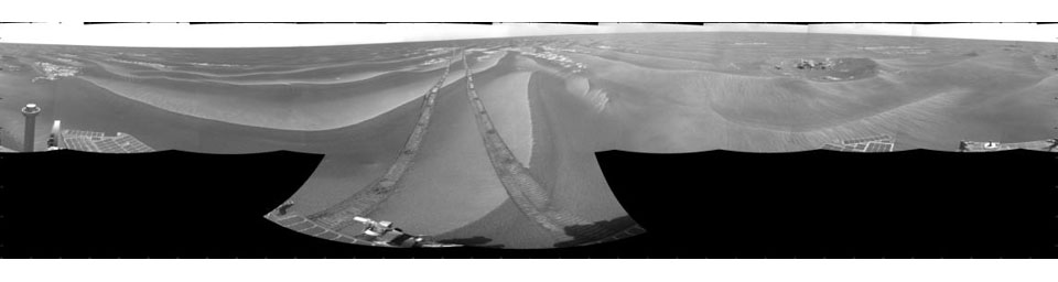 PIA12126: Opportunity's Surroundings After Backwards Drive, Sol 1850