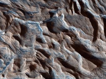 PIA13483: Lots of Layering in Becquerel Crater