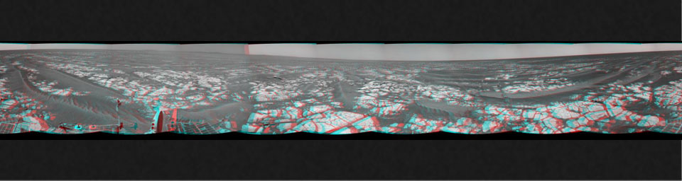 PIA13589: Opportunity's Surroundings After Sol 2393 Drive (Stereo)