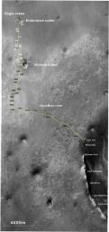 PIA14504: Opportunity's Route to Endeavour Crater