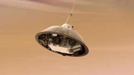 PIA14837: Curiosity While on Parachute, Artist's Concept