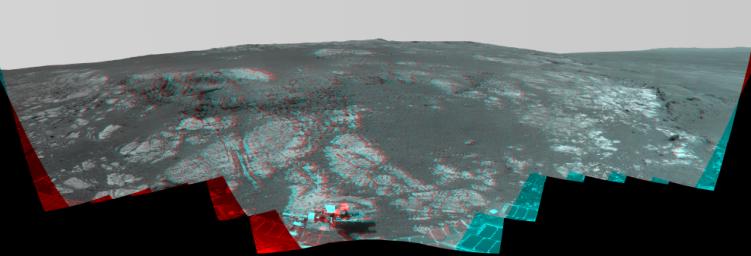 PIA16709: 'Matijevic Hill' Panorama for Rover's Ninth Anniversary (Stereo)