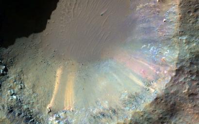 PIA20662: A One-Kilometer Crater on the Floor of Saheki Crater