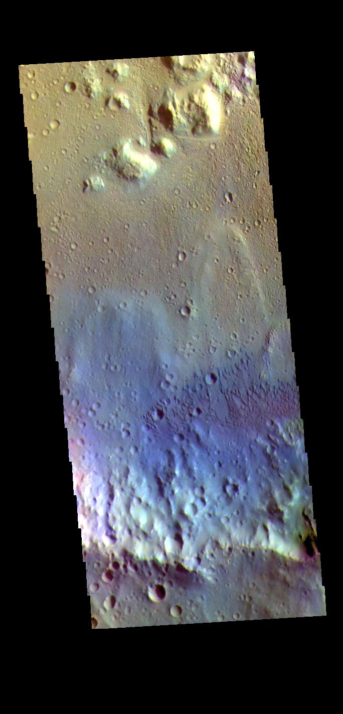 PIA24514: Tyrrhena Terra Crater - False Color