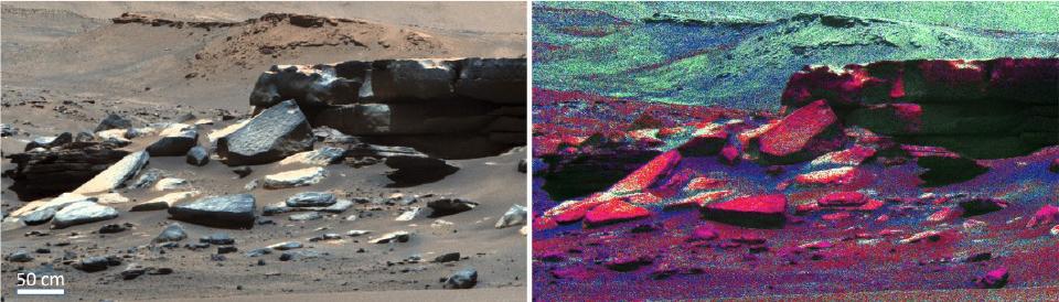 PIA25023: Two Perspectives of Séítah Rocks