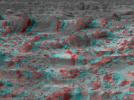 PIA00681: A Closer View of Prominent Rocks - 3-D