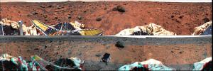 PIA01149: Panoramic Views of the Landing site from Sagan Memorial Station