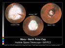 PIA01247: Seasonal Changes in Mars' North Polar Ice Cap