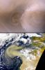 PIA02807: Recent Mars and Earth Dust Storms Compared