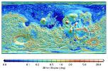 PIA02809: MOLA Global Map of Surface Gradients on Mars