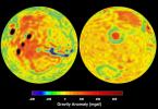 PIA02817: Mars Gravity Anomoly Map