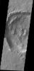 PIA07437: Central Peak Crater in Lunae Planum