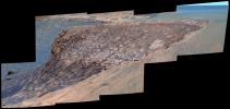 PIA09086: View of 'Cape Verde' from 'Cape St. Mary' in Late Morning (False Color)