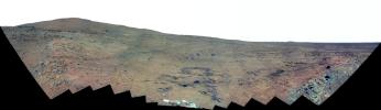 PIA11049: Southern Half of Spirit's 'Bonestell' Panorama (False Color)