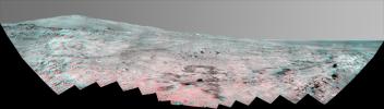 PIA11050: Southern Half of Spirit's 'Bonestell' Panorama (Anaglyph)