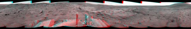 PIA11781: Spirit Near "Stapledon" on Sol 1802 (Stereo)