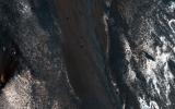 PIA17648: Slope Lineae along Coprates Chasma Ridge