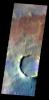 PIA19427: Tikhov Crater - False Color