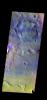 PIA24559: Terra Sirenum Crater - False Color